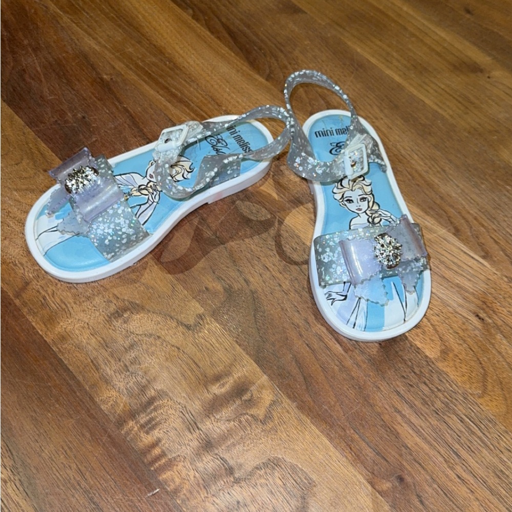 Mini Melissa Silver Gladiator Sandals